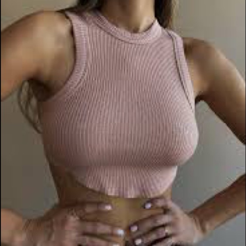 Shein Ribbed Cropped Tank Top🔥 - Picture 4 of 5
